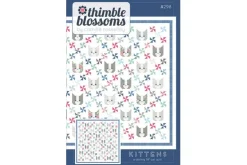 A Cat Named Stitch Blooming Roses on Blush