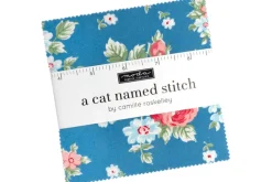 A Cat Named Stitch Blooming Roses on Blush