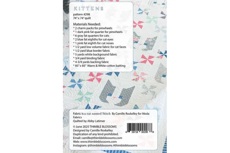 A Cat Named Stitch Lucky Sea Small Florals on Blue