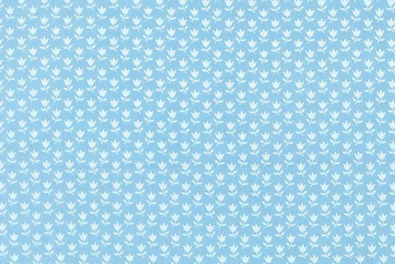 A Cat Named Stitch Lucky Sea Small Florals on Blue