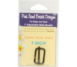 Adjustable Slide Buckle 1-inch Black – 1 ct  #PSB225
