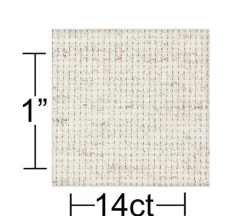 Aida Cloth 14 Count Sand, 15-inches by 18-inches. EBL 85069