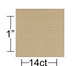 Aida Cloth 14 Count Taupe, 15-inches by 18-inches. EBL85061