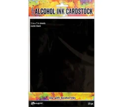Alcohol Ink Cardstock 5″ x 7″ – Black Matte – 10 Sheets