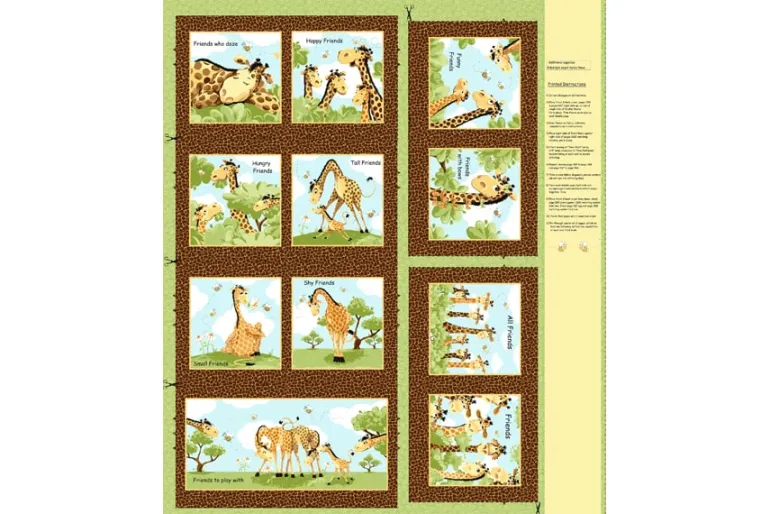 Amazing Animal Alphabet Soft Book Fabric Panel 36-in by 44-in