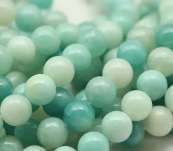Amazonite – Mix – Natural – Smooth Round With 2.5 mm. Large Hole.