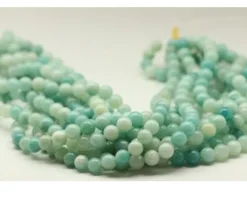 Amazonite – Mix – Natural – Smooth Round With 2.5 mm. Large Hole.