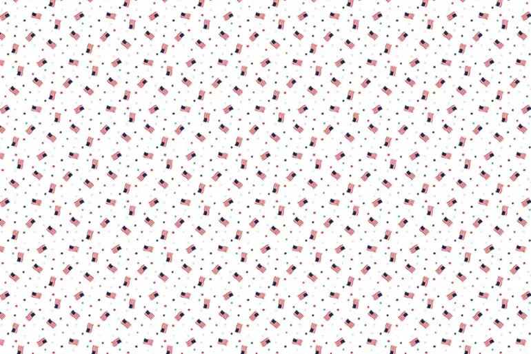 Americana Basics by Riley Blake Red and Blue Stars on White