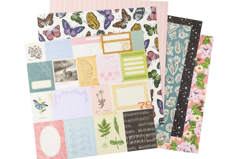 American Crafts Paper Pad – 12″X12″ – Coast-to-Coast Gold Foil