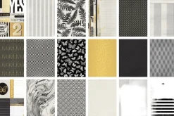 American Crafts Paper Pad – 12″X12″ – Coast-to-Coast Gold Foil
