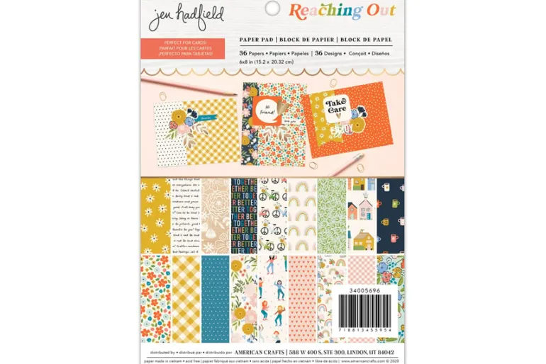 American Crafts Paper Pad – 12″X12″ – Coast-to-Coast Gold Foil