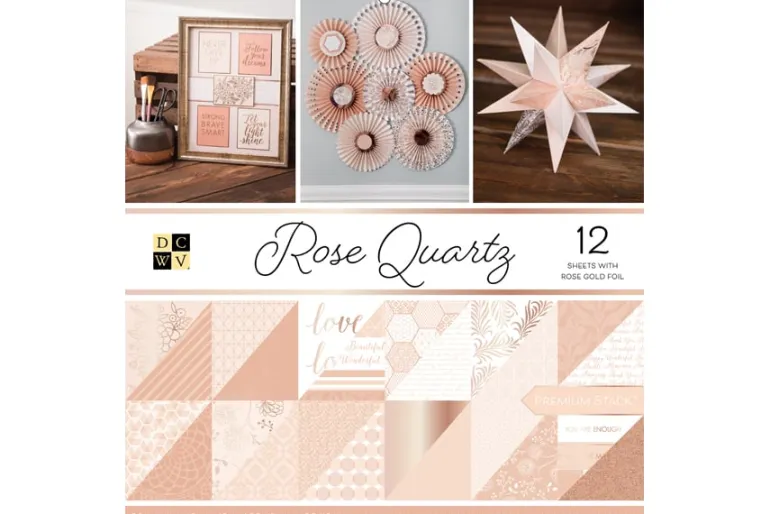 American Crafts Paper Pad – 12″X12″ – Coast-to-Coast Gold Foil