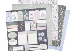 American Crafts Paper Pad – 12″X12″ – Coast-to-Coast Gold Foil