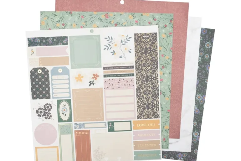 American Crafts Paper Pad – 12″X12″ – Coast-to-Coast Gold Foil