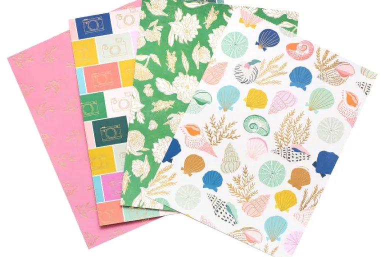 American Crafts Paper Pad – 12″X12″ – Coast-to-Coast Gold Foil
