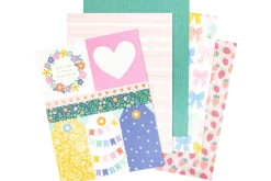 American Crafts Paper Pad – 12″X12″ – Hello Little Girl Gold Foil