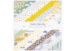 American Crafts Paper Pad – 12″X12″ – Hello Little Girl Gold Foil