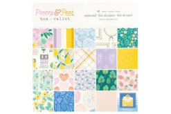 American Crafts Paper Pad – 12″X12″ – Hello Little Girl Gold Foil