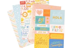 American Crafts Paper Pad – 12″X12″ – Hello Little Girl Gold Foil