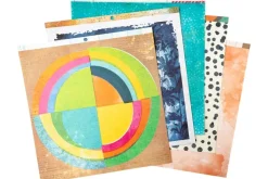 American Crafts Paper Pad – 12″X12″ – Hello Little Girl Gold Foil