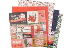 American Crafts Paper Pad – 12″X12″ – Hello Little Girl Gold Foil