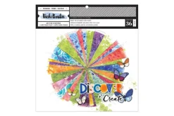 American Crafts Paper Pad – 12″X12″ – Hello Little Girl Gold Foil