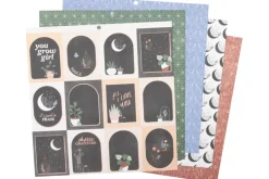 American Crafts Paper Pad – 12″X12″ – Hello Little Girl Gold Foil