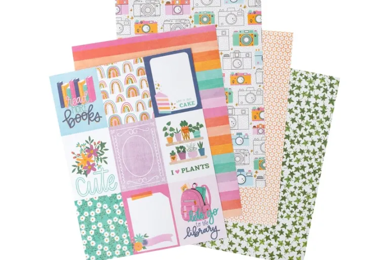 American Crafts Paper Pad – 12″X12″ – Hello Little Boy Gold Foil