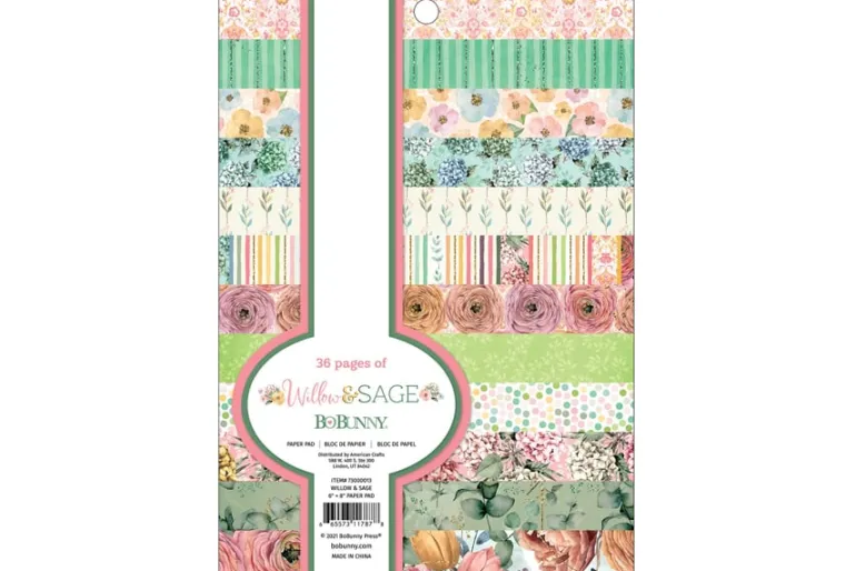 American Crafts Paper Pad – 12″X12″ – Poppy And Pear
