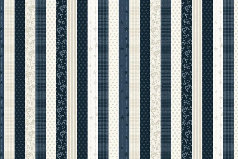American Valor Patriotic Stripe Navy and Cream