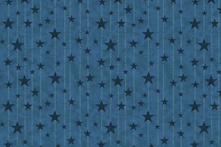 American Valor Stitches and Stars Tonal Blue