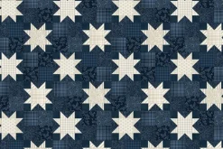 American Valor Stitches and Stars Tonal Blue