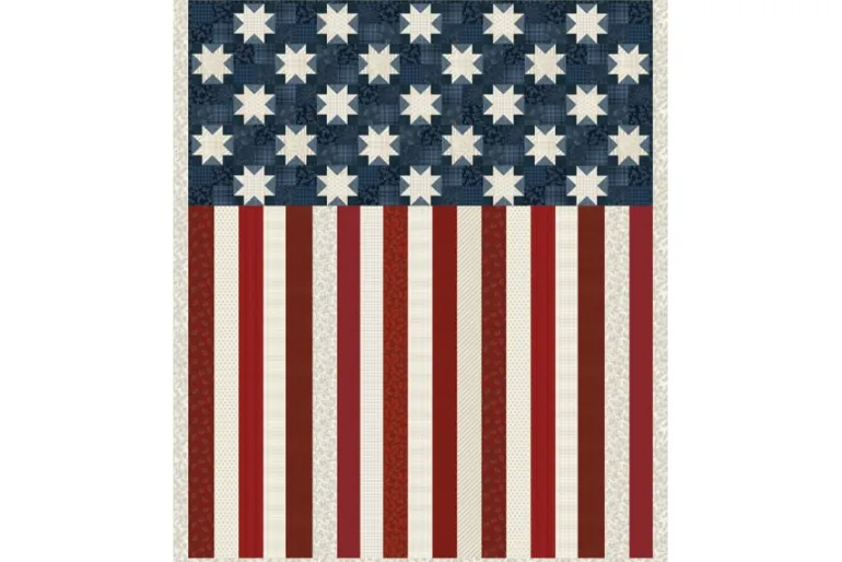 American Valor Stitches and Stars Tonal Red