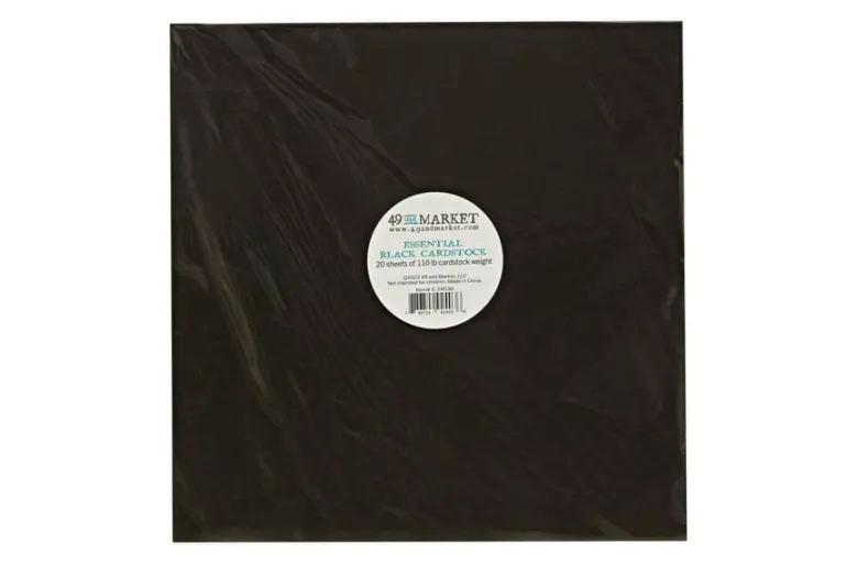 49 and Market Black Cardstock Pack – 12×12 – 20 Piece