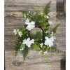 Anemone and Daisy Fern Candle Ring Wreath