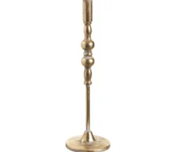 Antique Gold Metal Tapper Candle Holder – 15-inch