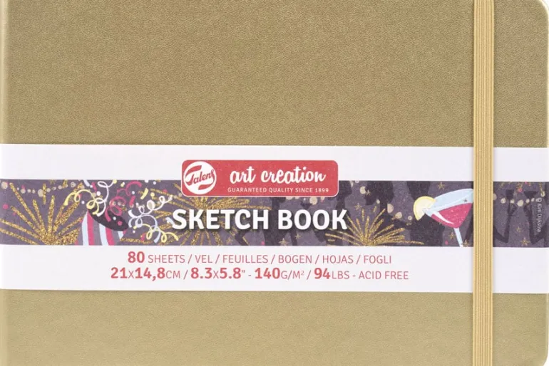 Art Creation 21 X 29.7 CM Dots Hardcover Sketchbook – Black