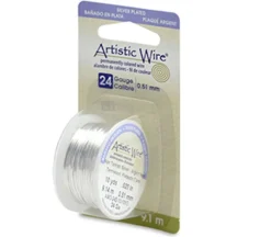 Artistic Wire 24 Gauge – Tarnish Resistant Silver 10 Yards