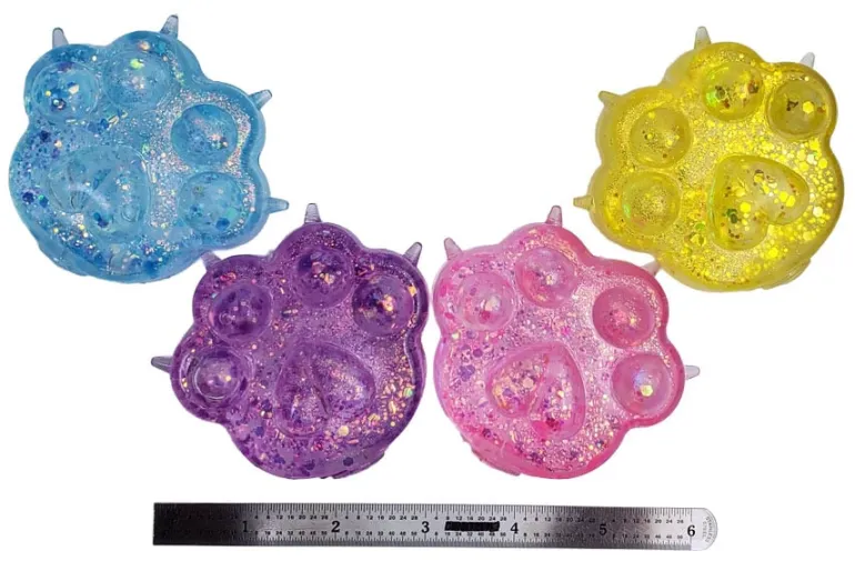 Assorted Glitter Sports Ball Sugar Squish Toy
