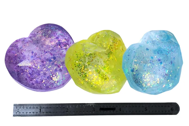 Assorted Glitter Sports Ball Sugar Squish Toy