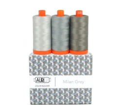 Aurifil Color Builder 50-weight 3pc Set Milan Grey