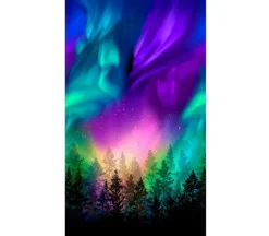 Aurora Borealis Fabric Panel, 24-inches by 44-inches