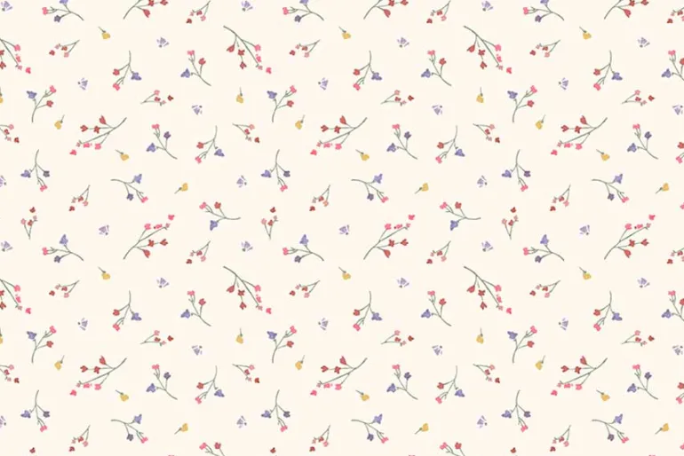 Aviva Florals Floral Charm on Ivory