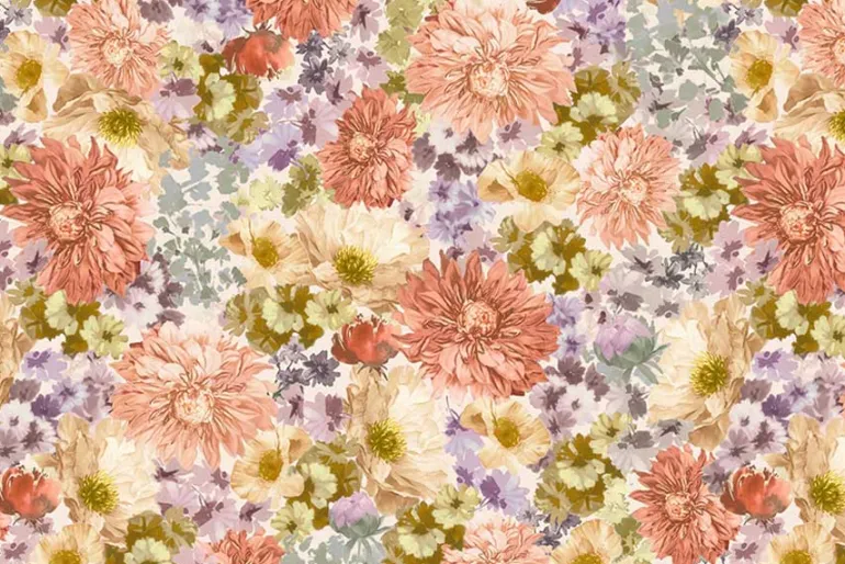 Aviva Florals Floral Charm on Ivory