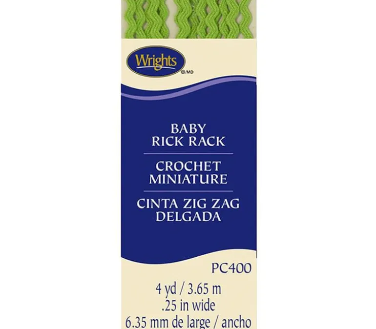 Baby Rick Rack Leaf Green 1/4-inch x 4-yards 117400922