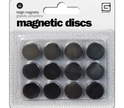 Basic Grey Magnetic Discs Snaps – Large – 12 Piece