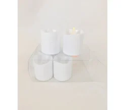 Battery Operated Votive Candle Set – 6 Piece – White