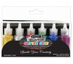 Bazic Glitter Glue Set – Classic Color – 6 Piece