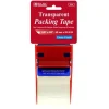 Bazic Packing Tape Clear with Dispenser