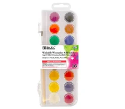 Bazic Watercolor Set – 16 Color